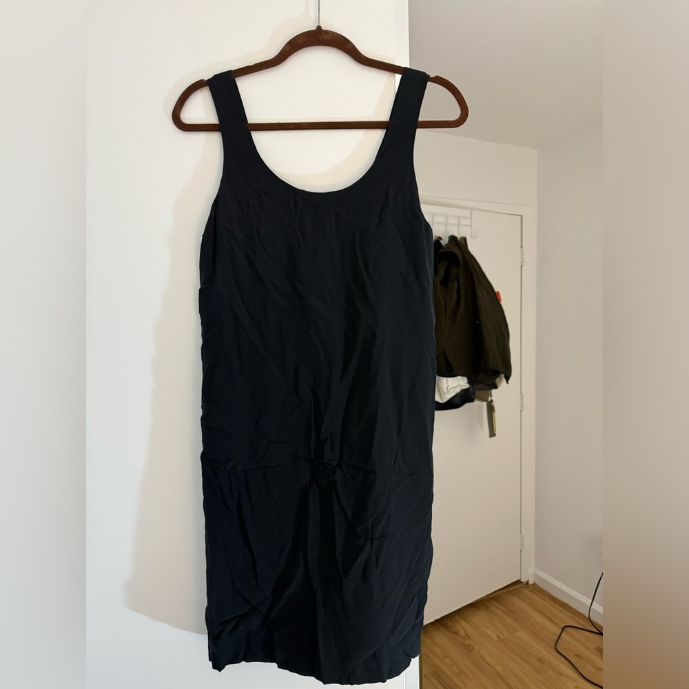 Madewell silk black dress